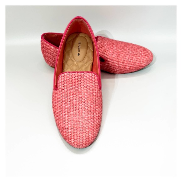 Birdies Shoes - Birdies The Starling Raffia Woven Chic Flat Shoes Size 9 Lipstick Rafia
